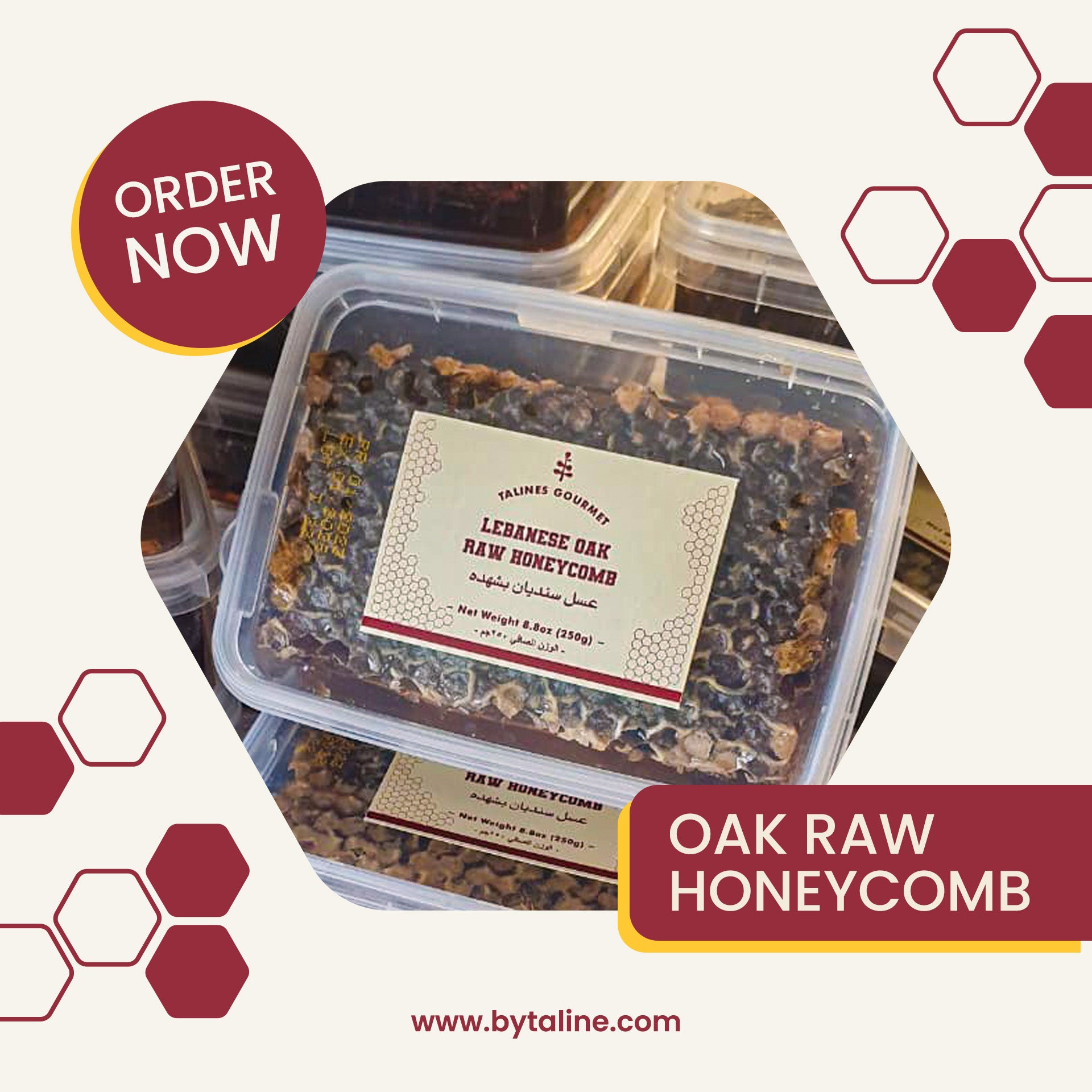 Lebanese Raw Oak Honeycomb